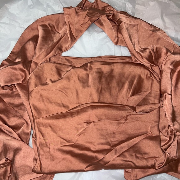 HOUSE OF CB 'Toira' Rose Draped Corset Dress - Picture 7 of 10